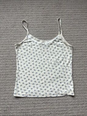 Brandy Melville blue floral tank top